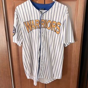 Golden State Warriors Baseball Style Jersey (Large)